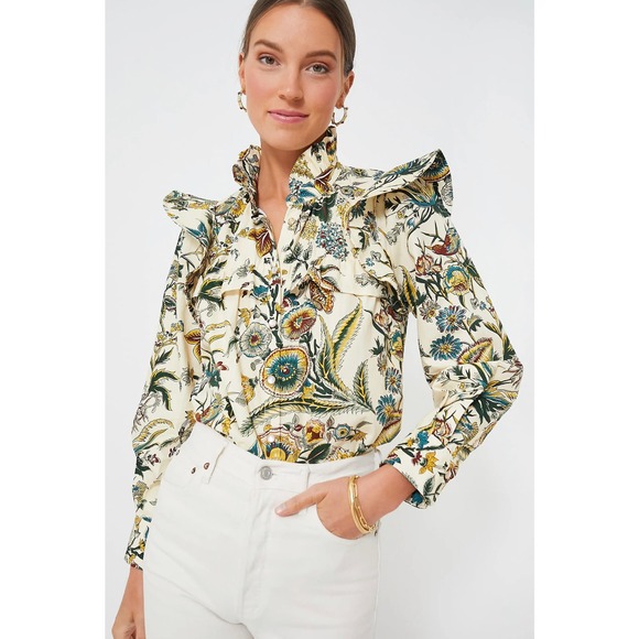 Tuckernuck Dresses & Skirts - TUCKERNUCK Sharp Floral Winnie Blouse NWT Size XXS